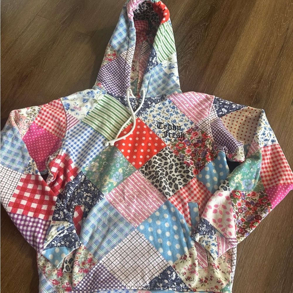 Teddy Fresh Multicolor Patchwork Hoodie